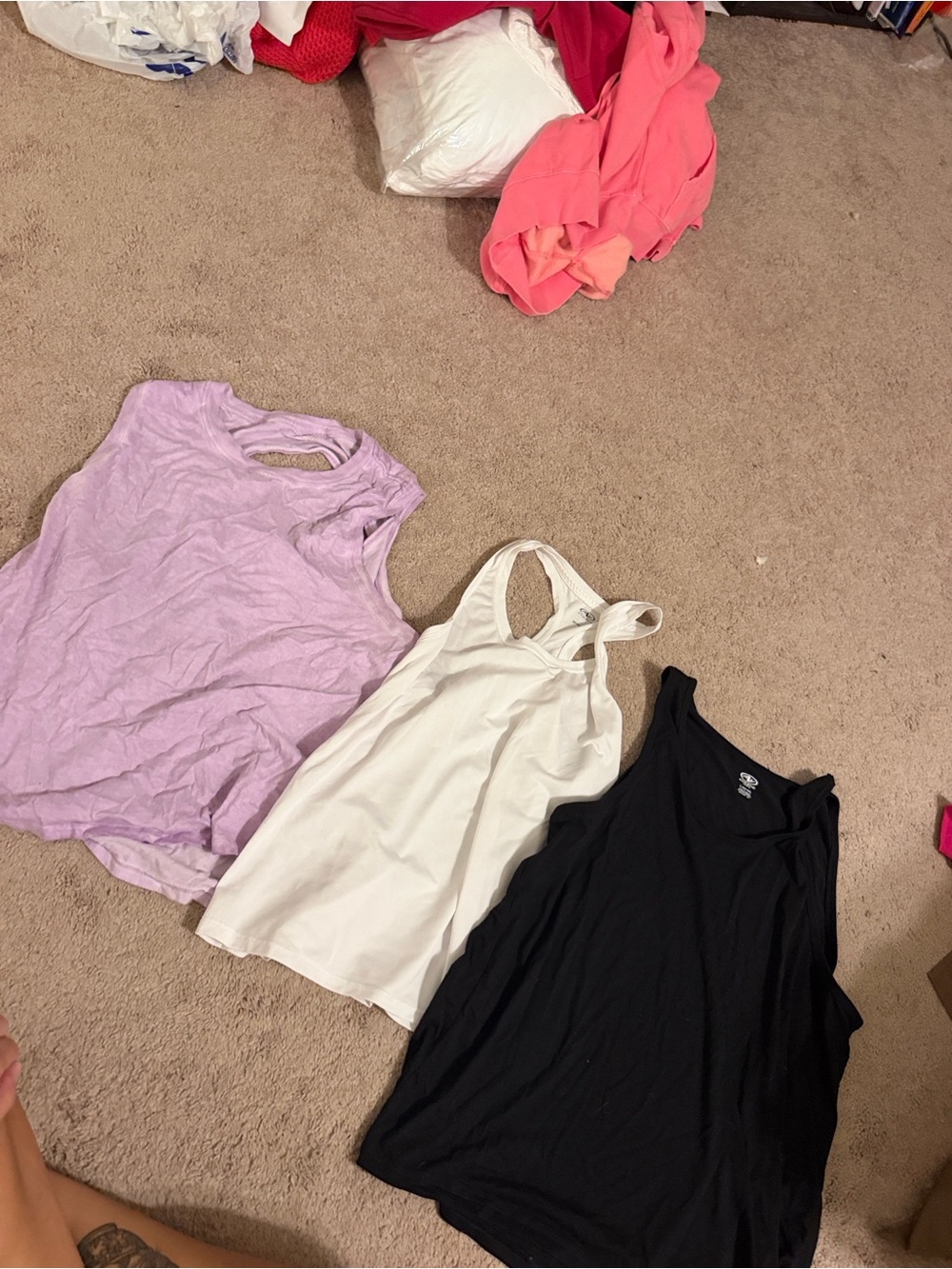 Women’s Tank Top 3-Pack — Lavender, White, Black